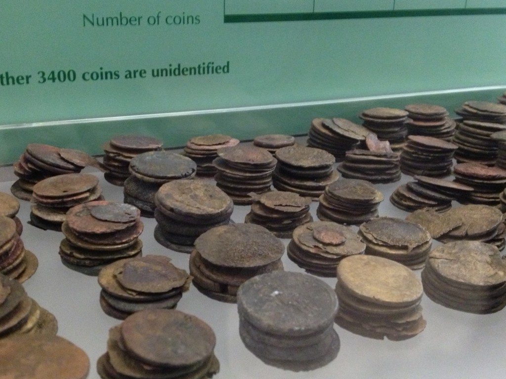 Roman coins found at the site